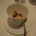 リストランテ カノフィーロ - リコッタチーズのムース　水ダコとみかん　紅しぐれ大根