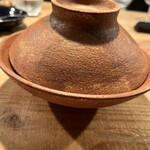 antica locanda MIYAMOTO - これは土器では無く、コースに含まれる塩風味のラーメン。