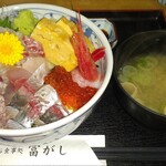 Oshokujidokoro Togashi - ランチメニューのお楽しみ海鮮丼　1100円