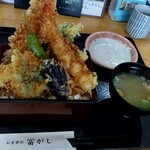 Oshokujidokoro Togashi - ランチメニューの天丼　1100円