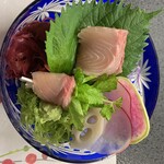 丸勝 - 花山本岩魚と伊豆沼蓮根のお造り