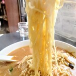 嵐 - 麺（3品とも共通）
中細ちぢれで加水は普通。しっかり茹でられ、柔らかめな食感。
のど越し良く、するする食べられます！