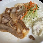 東京庵 - 日替わりそば定食の豚の生姜焼き