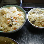 こんぴらうどん - 定食の味ごはん（一つは大盛り）