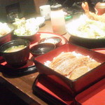 駿河 - 2013.11.18  定番豚丼定食　800円＋150円　と　プチプラチナ豚重　950円　と　ミックスフライ定食☆