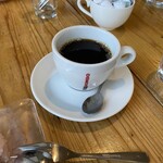 フレスコ - ホットコーヒー、濃いめですがケーキに合いました。