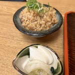 野田や - 鴨出汁ごはん(漬物付き)   500円