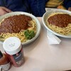 Sagitaryuusu - ミートソーススパゲティ大（100円追加）とレギュラーサイズ。