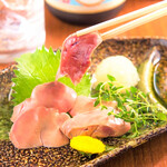 white liver sashimi
