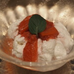 割烹さいお - 豆乳ムース＆苺ソース