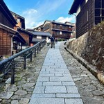 馬籠館本館横 出店 - 中山道