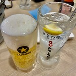Zerobyou Remonsawa-Sendai Horumonyakiniku Sakaba Tokiwatei - 生ビールと0秒レモンサワー