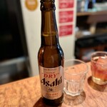 幸正 - ランチビールはスーパードライの小瓶で