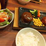 ハンバーグ・ステーキ&J - ＷハンバーグＢセット