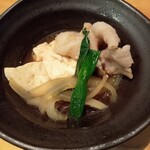 国分寺そば - 肉豆腐取り分け