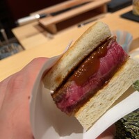 おにく 花柳 - カツサンド