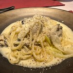 イタリア料理 住田 - 浦村牡蠣がスパゲッティの下にモリモリ隠れています。