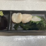 ゆたか食堂 - 剥きたて帆立刺し