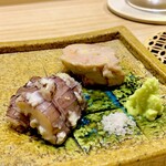 Koosuke - 子持ちの蝦蛄と鮟肝　鮟肝はフワッと軽い味わいで美味しい