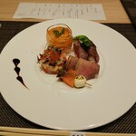 京風鉄板 はせ川 - 先付　師走の五種盛り