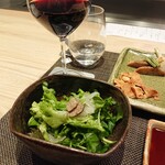 京風鉄板 はせ川 - 冷野菜　早採り野菜のはせ川サラダ　オリーブオイルと塩昆布