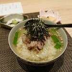 京風鉄板 はせ川 - 御飯物　和牛のカッパ茶漬け
