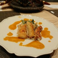 京風鉄板 はせ川 - 前菜　鳥取県産　ズワイ蟹のカダイフ焼き　～甲殻類のクリームソース～