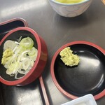 尾張屋 - 薬味、追加わさび。