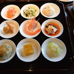 膳處漢ぽっちり - 2013/11 ふかひれ美人膳 前菜9品 (2,800円)