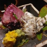 比良山荘 - 鯉と鰻のお造り