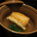 日本料理 晴山 - じゃがいも饅頭　焼き穴子添え