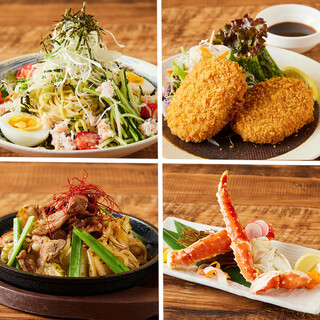 北海道の旨い食材を堪能！タラバガニを使った豪華料理も♪