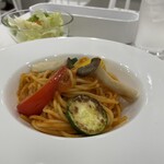 HUMANITIES CAFE fudoki - 彩り野菜とトマトソースのパスタ。美味し。