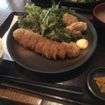 Sacchi Mo - 豚にらメンチ定食¥900-