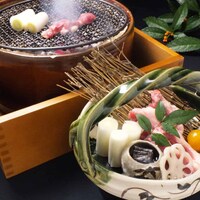 京野菜と真鴨の炭焼