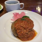 Niku to wain bonanza - 特製ハンバーグ　TOMATOマスタードソース