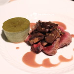 フォリオリーナ・デッラ・ポルタ・フォルトゥーナ - 「セコンド・ピアット」　青首鴨のロースト　ラルチーノ茸添え　赤ワインと杜松の実のソースで　(2013/11)
