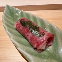 江戸焼肉 - 肉鮨：純血但馬万葉牛リブロース