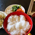 Yakiniku Jakuzure - カルビ・ロースミックス定食 1480円、ご飯大盛り無料になります