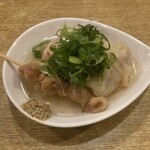 春のお店 - おでん（牛スジ、里いも、ロールキャベツ）