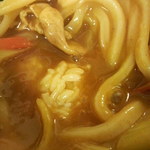 ほの香 - 麺を除けるとご飯がちらり。