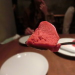 オレンジ - ◇フランボワーズのソルベ、一口どうぞ～～