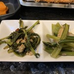 針中野 炉ばた 時代屋 - (⊙ꇴ⊙) 左側が胡麻油の。対照的でどっちもウマウマ。