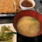 針中野 炉ばた 時代屋 - ほんのり甘くて優しいお味噌汁。