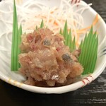 後山荘 - イナダのなめろう