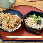 山岐庵うどん - いわし丼＋冷たいうどんセット