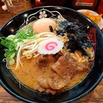 Kanazawa Noukou Chuukasoba Shinsen - 濃厚味噌炙り肉盛そば（味玉）