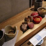 そば割烹 よいん - 蕎麦前八寸盛り（12/4）