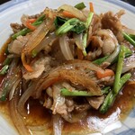 楽亭 - 料理写真:豚肉スタミナ焼定食
