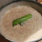 そば割烹 よいん - 胡麻が香る豆乳蕎麦（12/4）